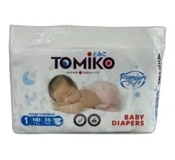 FKvBLY8H NB 36 Подгузники на липучках TOMIKO